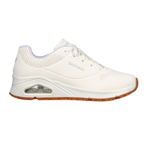 کفش چرم زنانه اسکچرز مدل Skechers uno 108021-wht